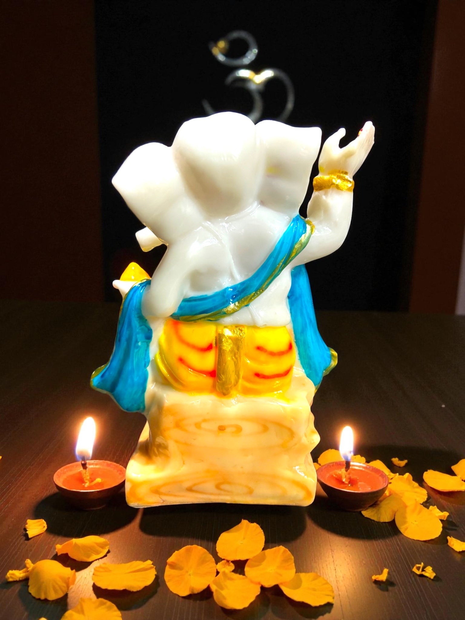 Dancing Lord Ganesha'9Inch' (Marble Dust)