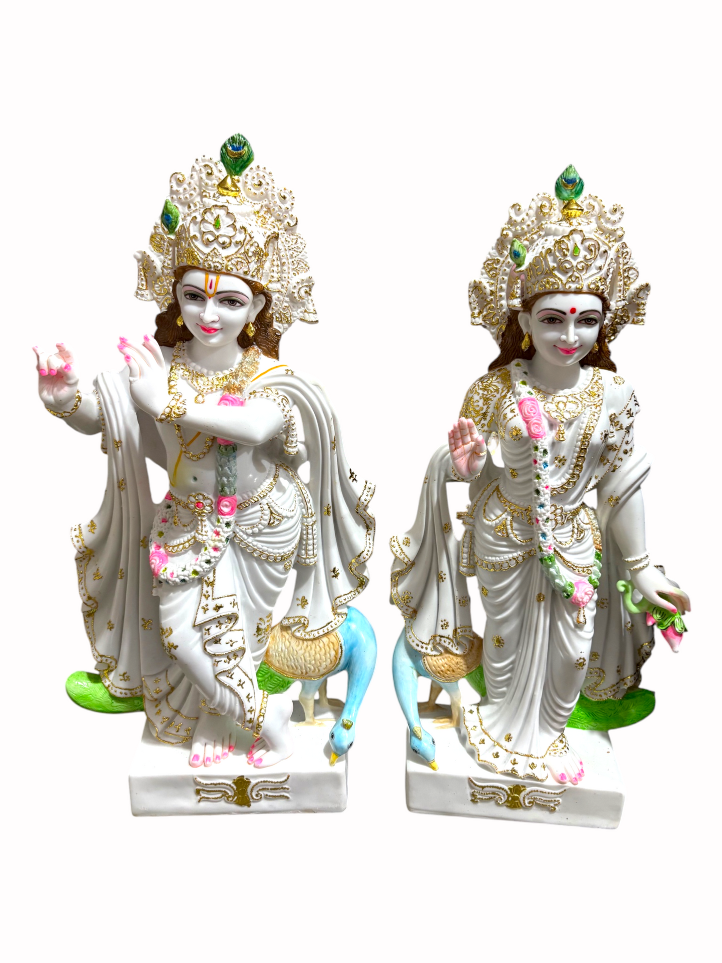 2.5 Ft Pure Marble Radha Krishna Idol