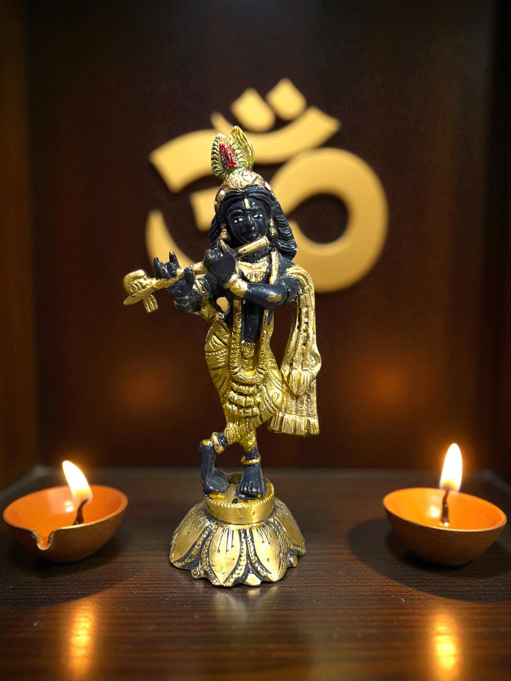 Lord Krishna '7 Inch' (Pure brass)